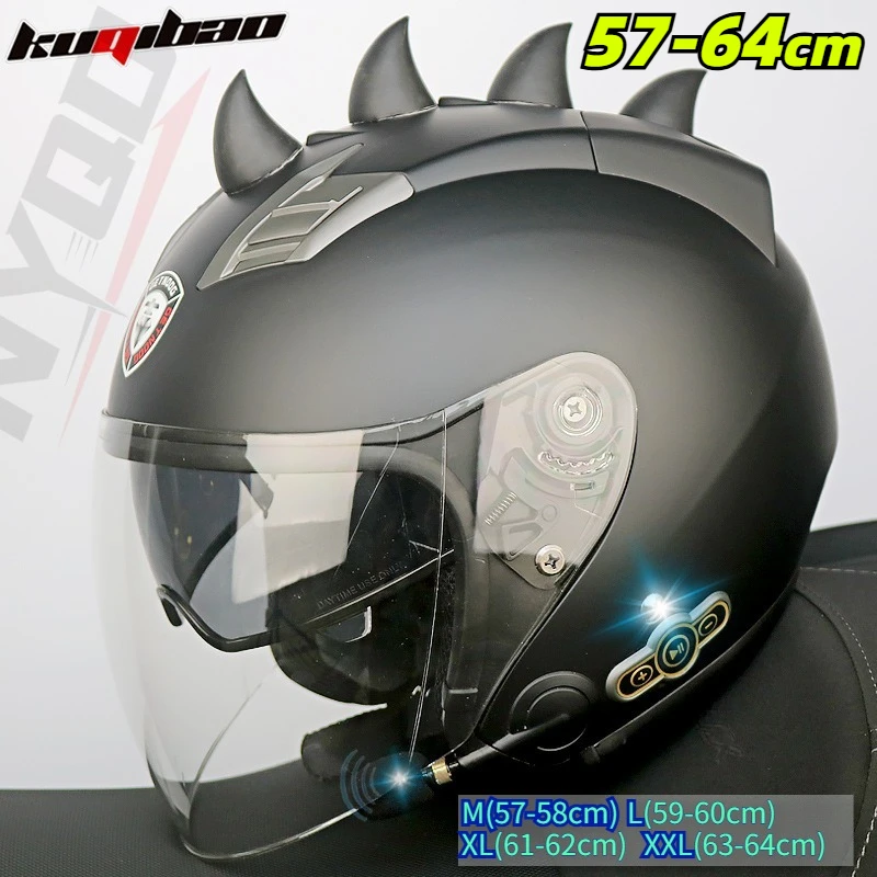 Bluetooth Motorcycle Half Helmet Cool Ride Smart Bluetooth Helmet Stereo Sound Personality Decor Motorbike Safety Headgear
Bluetooth Motorcycle Half Helmet Cool Ride Smart Bluetooth Helmet Stereo Sound Personality Decor Motorbike Safety Headgear
