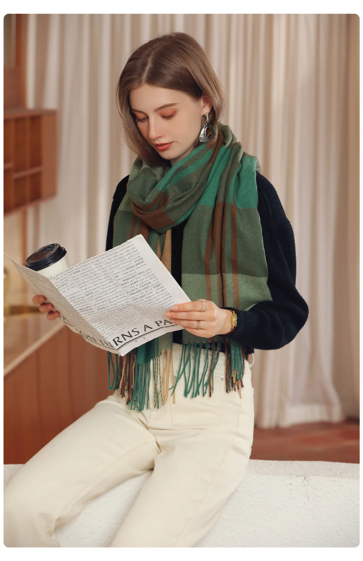 Tartan Cashmere Like Scarf Winter Warm Thickened Fringe Shawl for Women Ladies Fashion Daily Travel Neck Wrap Accessory
Tartan Cashmere Like Scarf Winter Warm Thickened Fringe Shawl for Women Ladies Fashion Daily Travel Neck Wrap Accessory