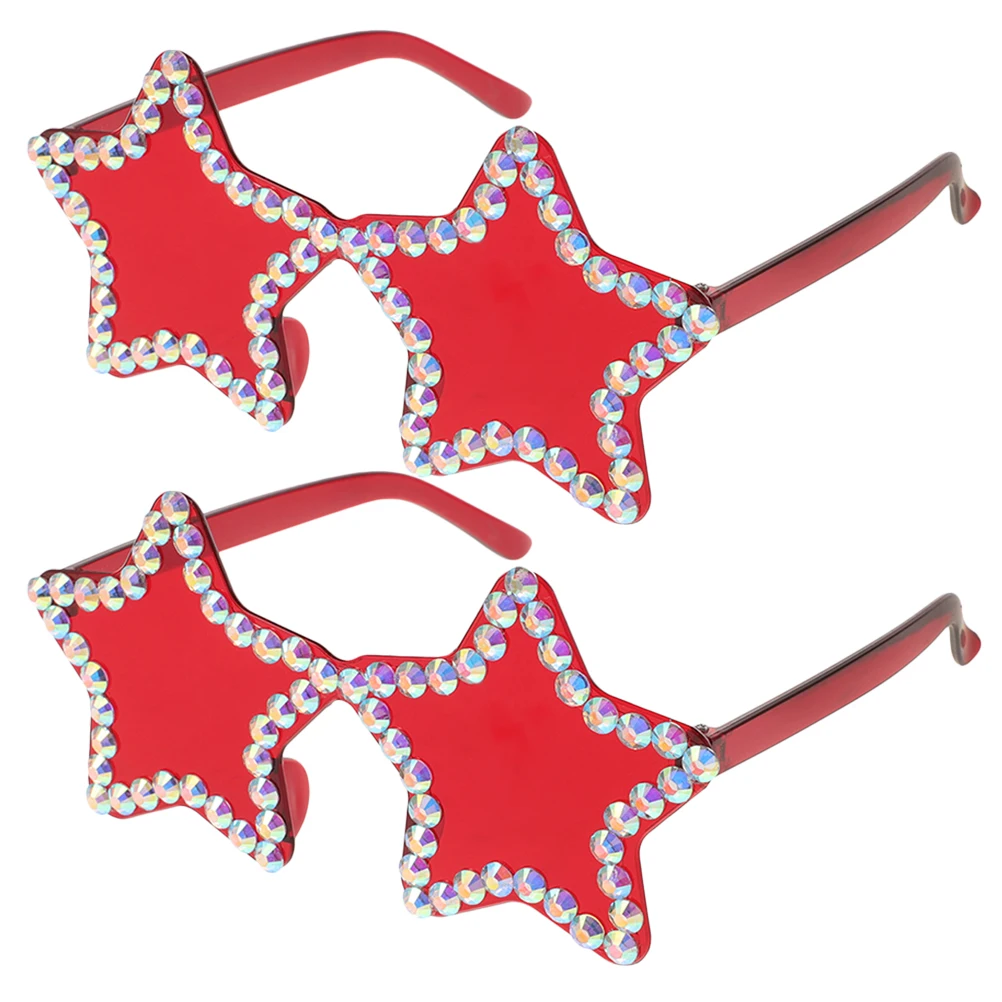 2Pcs Rhinestone Sunglasses Diamond Trendy Red Accessories Women Eyeglasses UV Protection Vintage Bling Glasses
2Pcs Rhinestone Sunglasses Diamond Trendy Red Accessories Women Eyeglasses UV Protection Vintage Bling Glasses