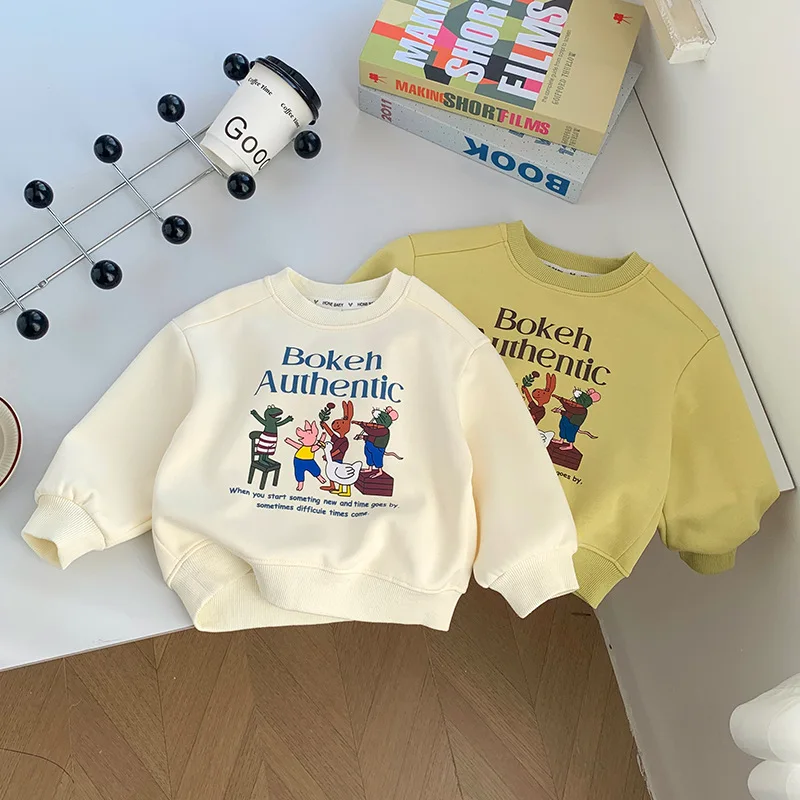 Korean Style Cartoon Cute Pattern Newborn Baby Hoodies O Neck Long Sleeve Loose Thin Kids Sweatshirt Tops Fashion Autumn
Korean Style Cartoon Cute Pattern Newborn Baby Hoodies O Neck Long Sleeve Loose Thin Kids Sweatshirt Tops Fashion Autumn