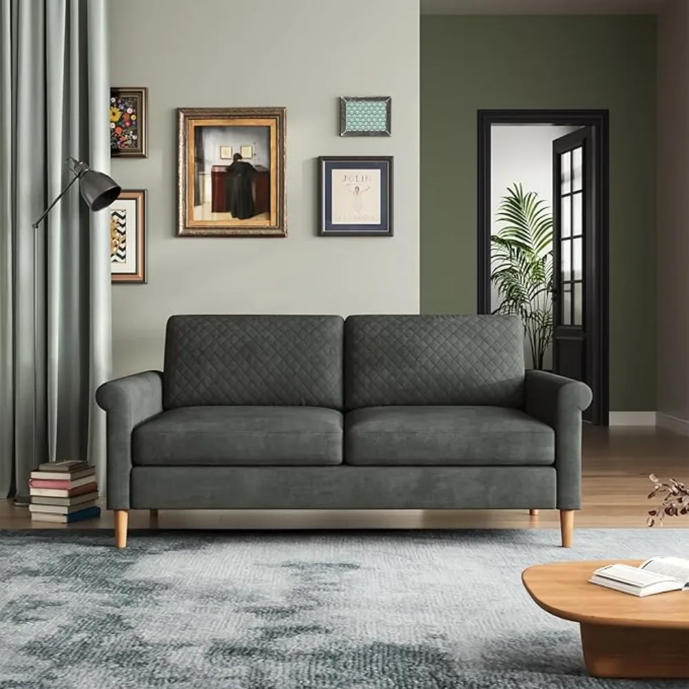 165cm Light Gray Loveseat, Comfy Mid-Century Modern 2-Seat Sofa, No-Tool Assembly Small Couch for Living Room & Bedroom
165cm Light Gray Loveseat, Comfy Mid-Century Modern 2-Seat Sofa, No-Tool Assembly Small Couch for Living Room & Bedroom