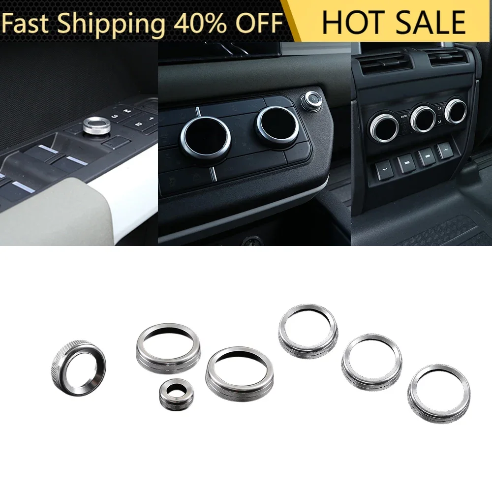 Automotive Rotary Air Conditioning Knob Volume Knob Lift Window Knob Aluminum Trim Ring For Land Rover Defender 110 2020-2024
Automotive Rotary Air Conditioning Knob Volume Knob Lift Window Knob Aluminum Trim Ring For Land Rover Defender 110 2020-2024