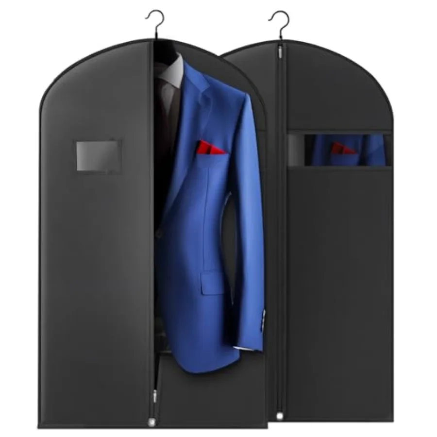 40-inch Garment Bags for Travel, Garment Bags for Hanging Clothes with Zipper and Visible Transparent Window, 2 Pack
40-inch Garment Bags for Travel, Garment Bags for Hanging Clothes with Zipper and Visible Transparent Window, 2 Pack