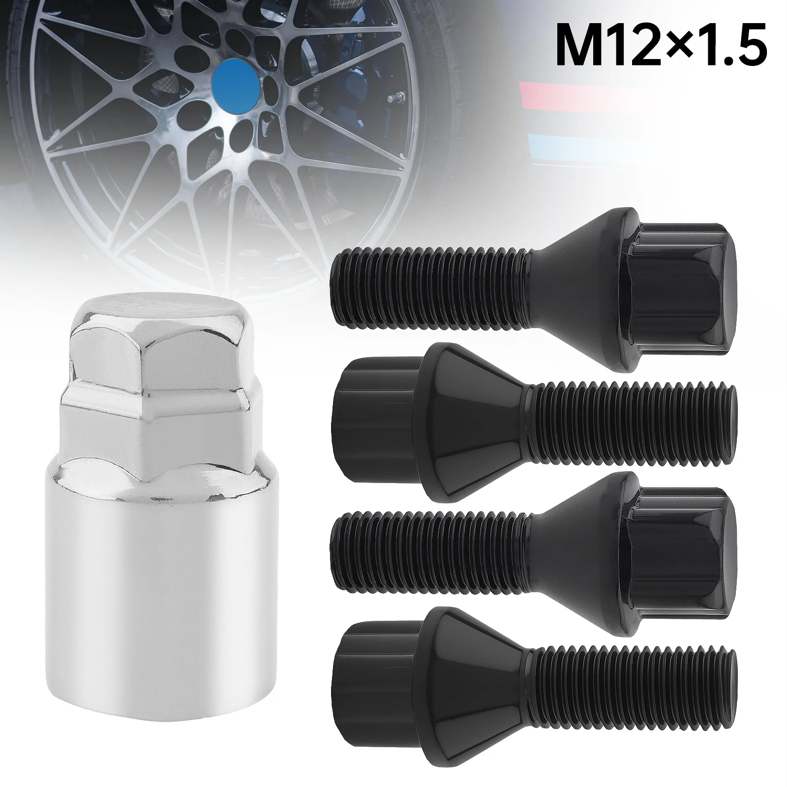 4pcs 5 Lug Spline Bolt Socket Wheel Locking Bolt Fit for BMW Spline Socket Carbon Steel Integrated Lug Bolt M12 x 1.5 M14 x 1.25
4pcs 5 Lug Spline Bolt Socket Wheel Locking Bolt Fit for BMW Spline Socket Carbon Steel Integrated Lug Bolt M12 x 1.5 M14 x 1.25