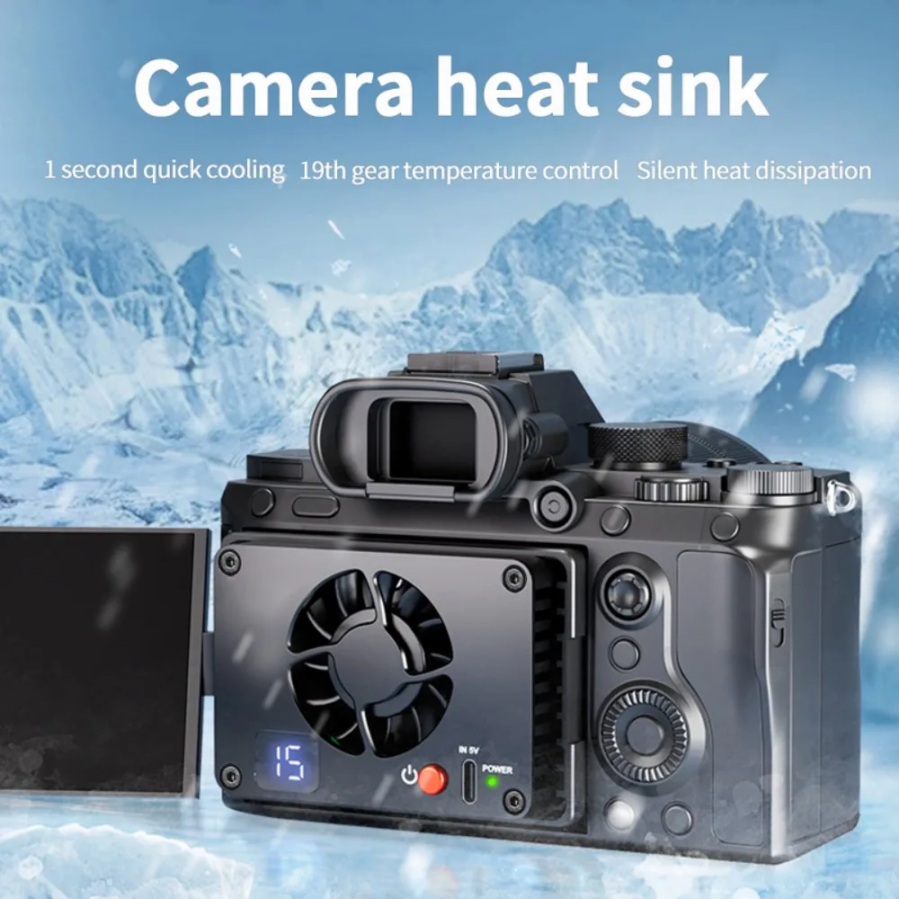 Camera Cooling Fan for SONY A7M4/ZVE1/A6700/A7C2/ZV-E10/ZV1/A7C Canon R5/R6/R7/R8/90D Fuji XS10/XT4/X-H2S Refrigerated Camera
Camera Cooling Fan for SONY A7M4/ZVE1/A6700/A7C2/ZV-E10/ZV1/A7C Canon R5/R6/R7/R8/90D Fuji XS10/XT4/X-H2S Refrigerated Camera