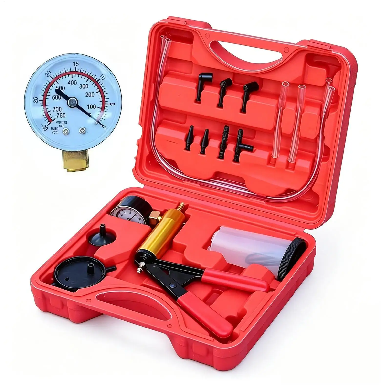 Extractor Pump Brake Bleeding Kit Vacuum Bleeder Gauge Pressure Set for Home Garage Workshop Automotive Oil Change Maintenance
Extractor Pump Brake Bleeding Kit Vacuum Bleeder Gauge Pressure Set for Home Garage Workshop Automotive Oil Change Maintenance
