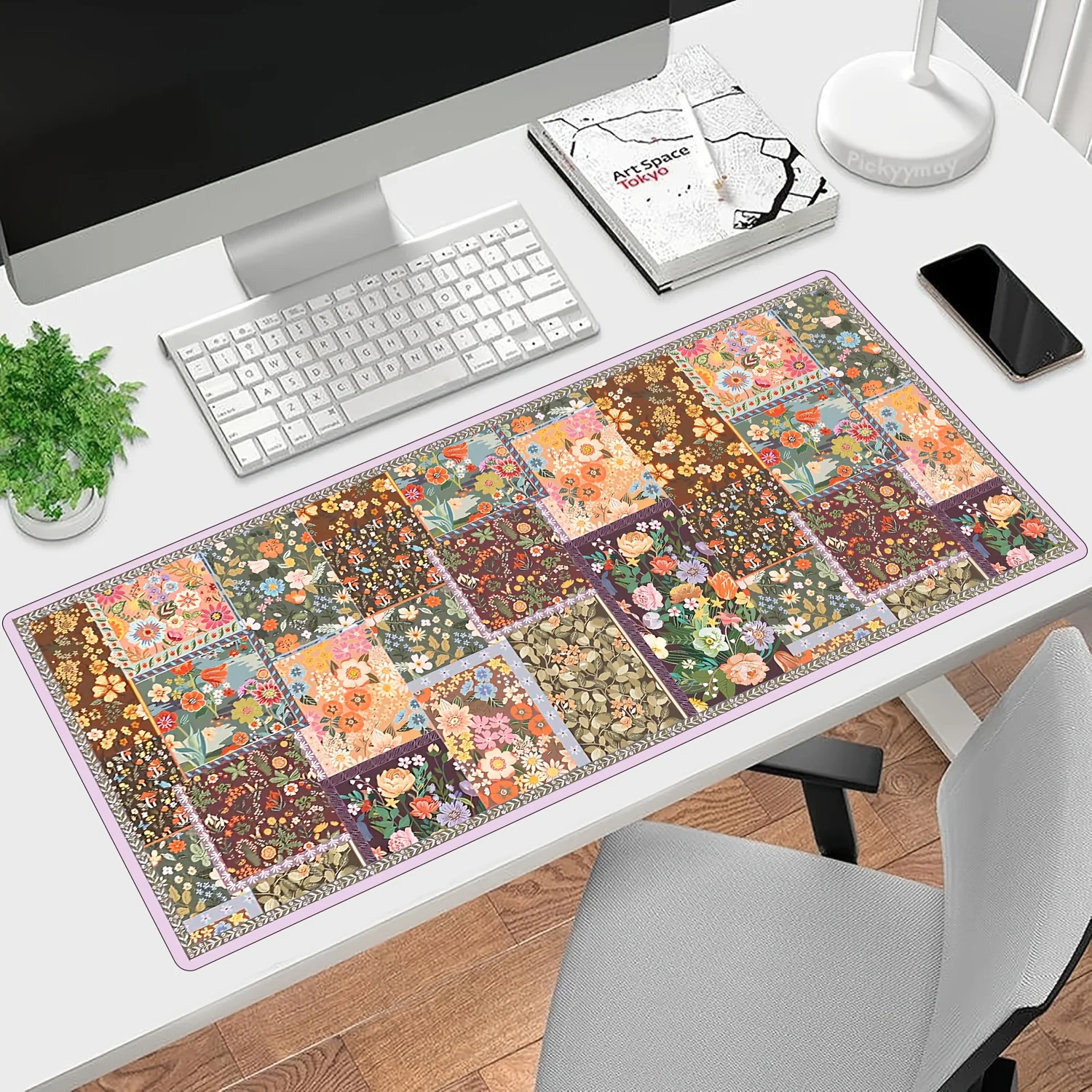 Bohemian-style large mouse pad with seam, anti-slip, waterproof rubber bottom, office and home desktop pad with floral design
Bohemian-style large mouse pad with seam, anti-slip, waterproof rubber bottom, office and home desktop pad with floral design
