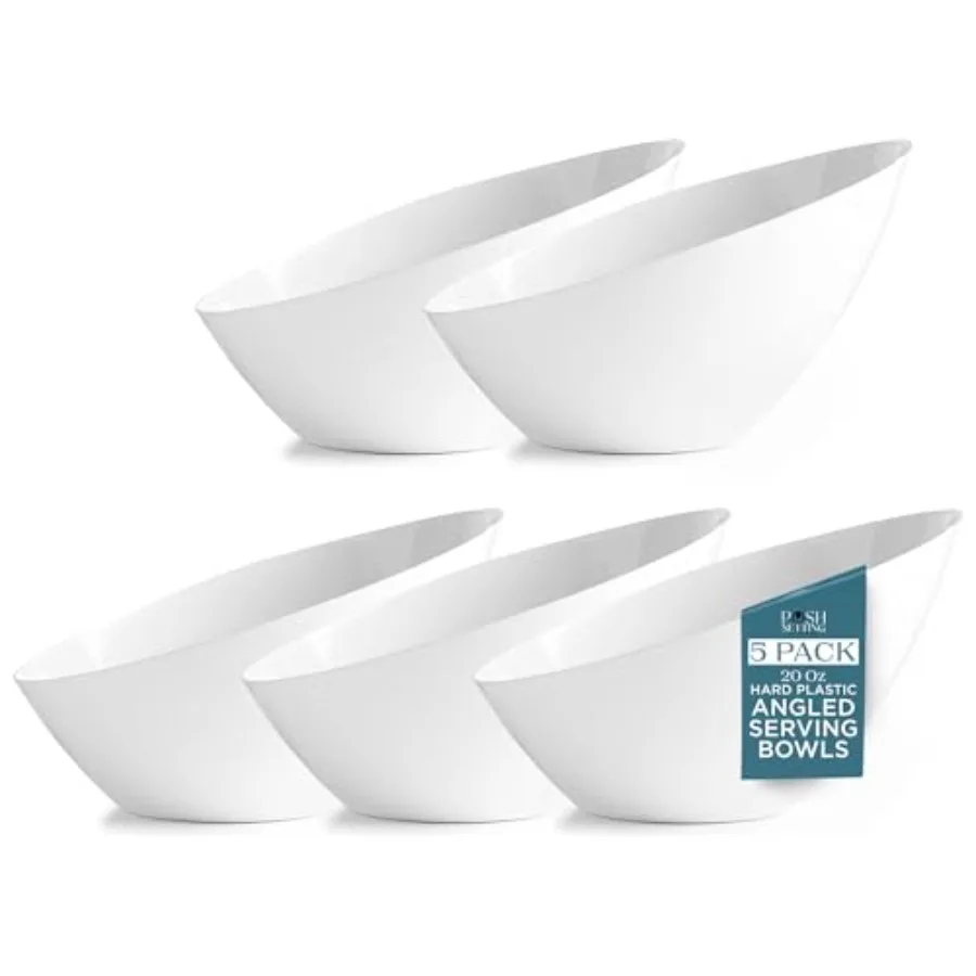 - White Plastic Serving Bowls for Party Angled Bowls Disposable Chip Bowls Candy Bowls for Party Table Salad and Fruit Bowls fo
- White Plastic Serving Bowls for Party Angled Bowls Disposable Chip Bowls Candy Bowls for Party Table Salad and Fruit Bowls fo