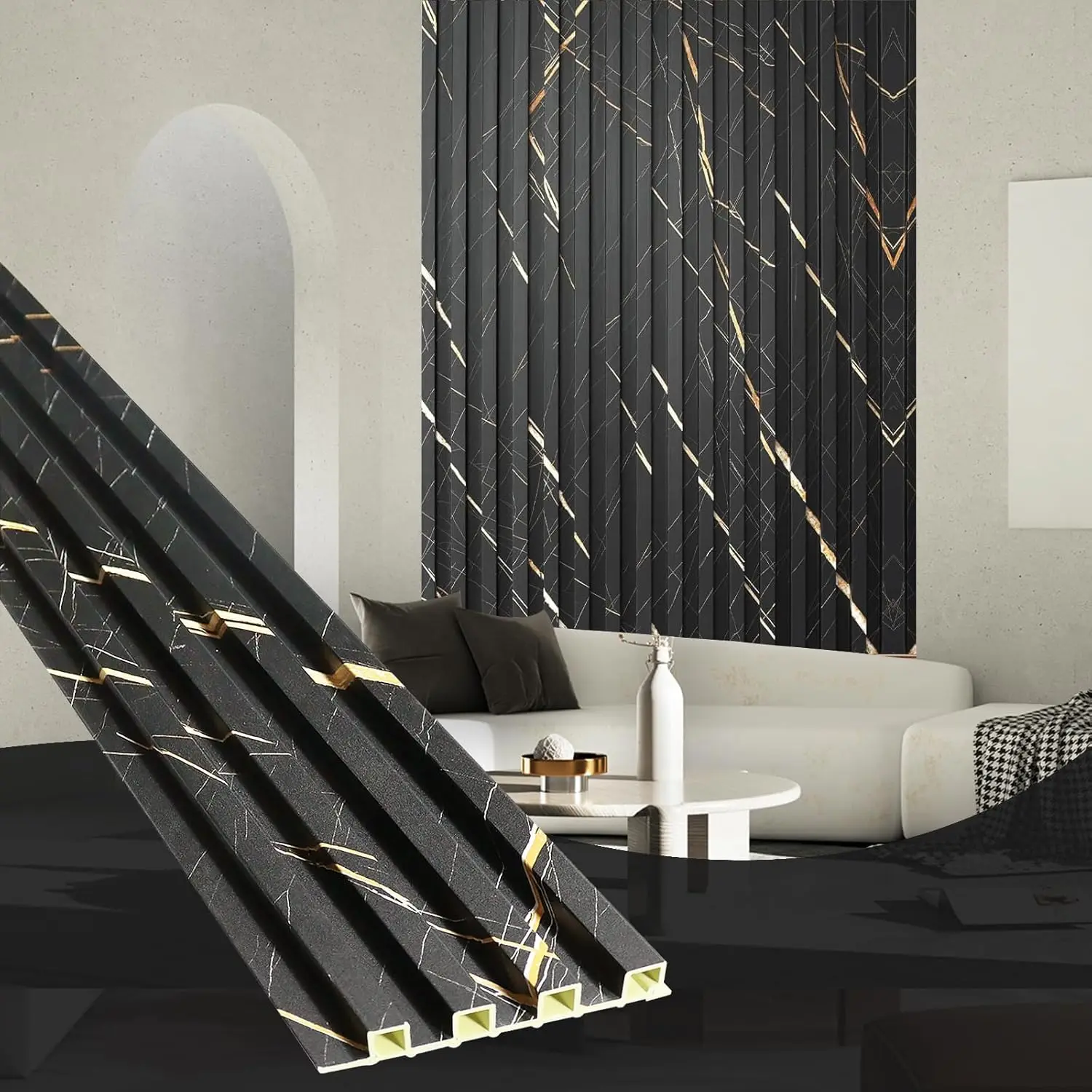 WPC Acoustic Slat Wall Paneling, 8-Pack 114x6 Inches 3D Panels for Interior Decor in Living Room, TV Background, Office
WPC Acoustic Slat Wall Paneling, 8-Pack 114x6 Inches 3D Panels for Interior Decor in Living Room, TV Background, Office