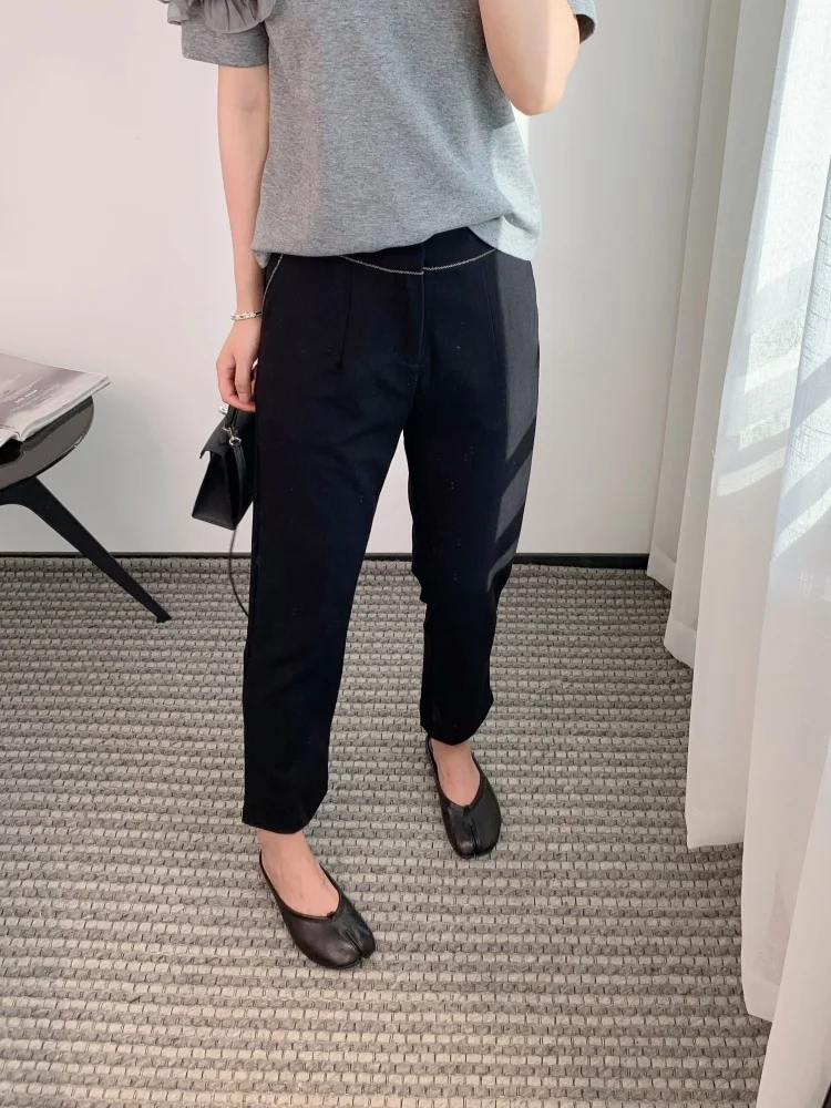 Прямые повседневные брюки с высокой талией, женские длинные брюки с ромбовидной талией, весна-лето, дизайн Thoey Chen Sensation
Прямые повседневные брюки с высокой талией, женские длинные брюки с ромбовидной талией, весна-лето, дизайн Thoey Chen Sensation