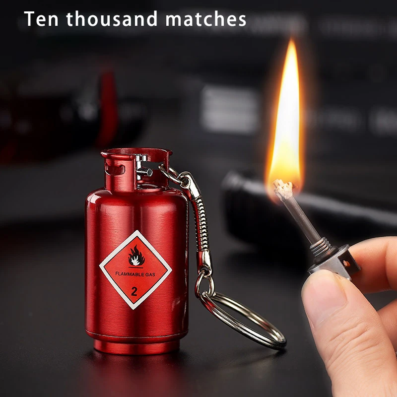 Creative Mini Gas Cylinder Keychain Open Flame Lighter Outdoor Waterproof Portable Multi Functional Lighter Cigarette Gift
Creative Mini Gas Cylinder Keychain Open Flame Lighter Outdoor Waterproof Portable Multi Functional Lighter Cigarette Gift