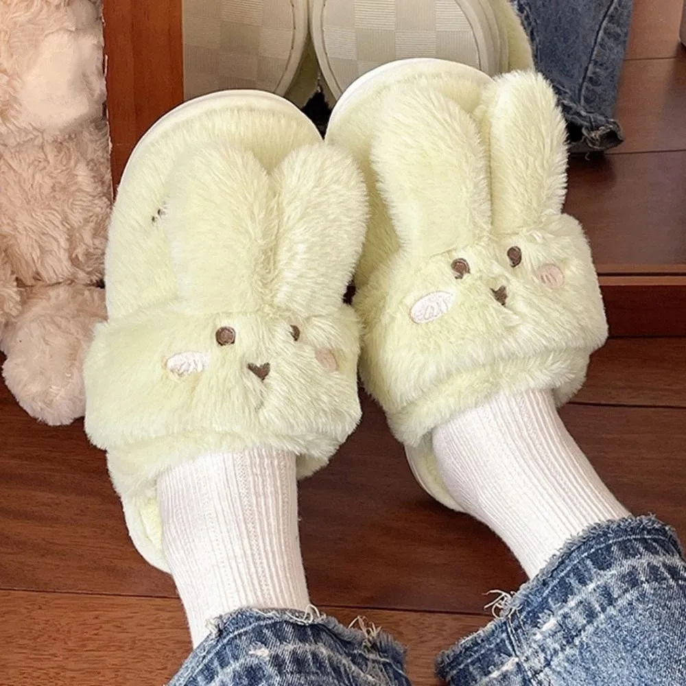 Fashion Home Wear Rabbit Plush Slippers Thicken Anti-slip Winter Warm Slippers Cute Cartoon Furry Cotton Shoes Gifts
Fashion Home Wear Rabbit Plush Slippers Thicken Anti-slip Winter Warm Slippers Cute Cartoon Furry Cotton Shoes Gifts