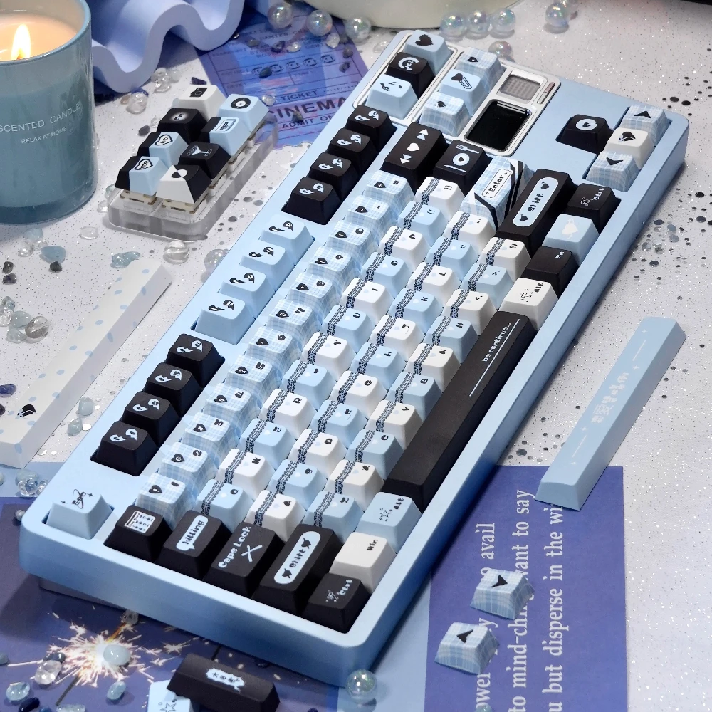 MAIMOOO Keycaps Cute Lace Elements Blue And Black "No Dating Allowed" Rule Pbt Cherry Foa 148-Key Aula Keyboard Keycaps
MAIMOOO Keycaps Cute Lace Elements Blue And Black "No Dating Allowed" Rule Pbt Cherry Foa 148-Key Aula Keyboard Keycaps
