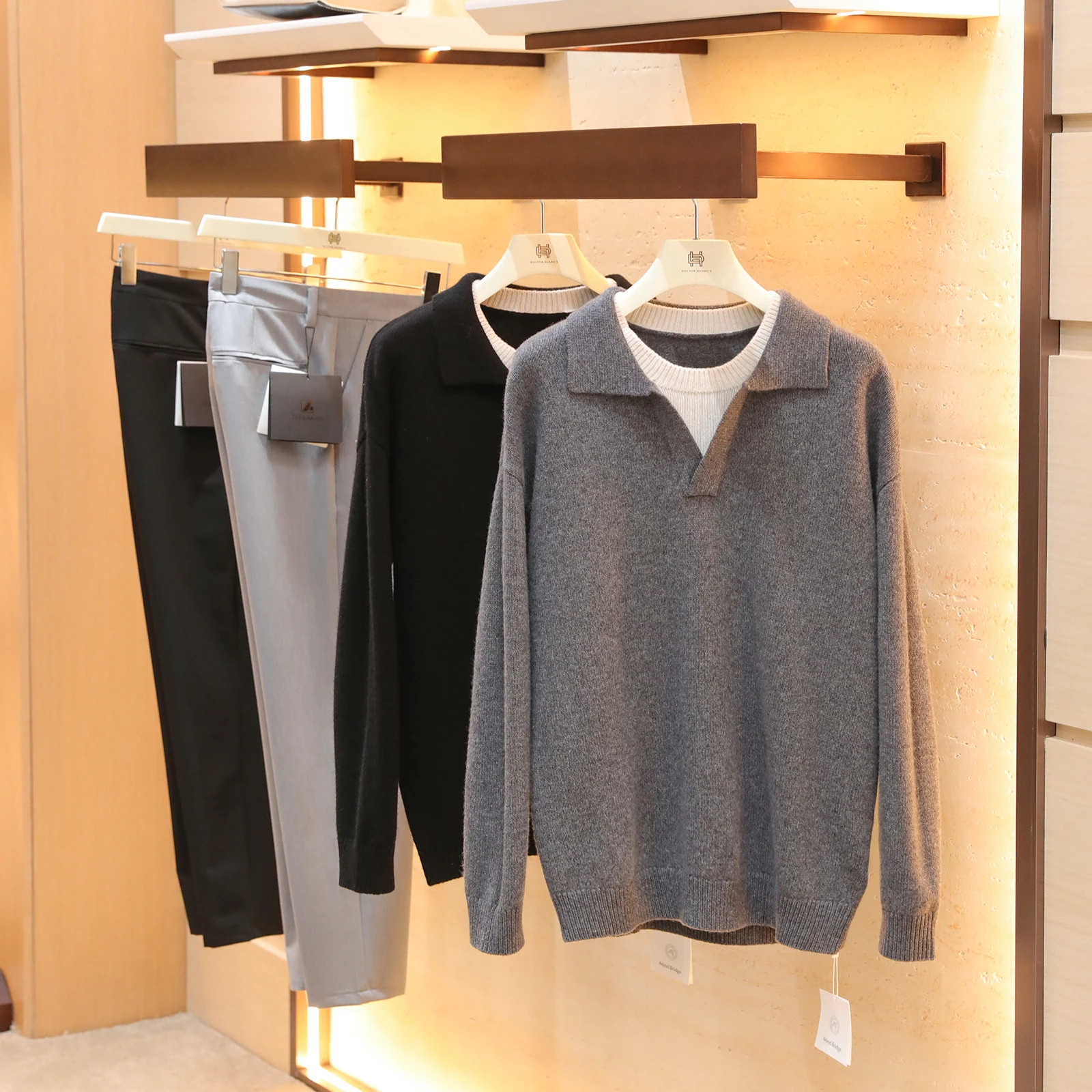 Men's Knitted Wool Blend Camere Base Layer Sweater Collar T-irt Casual Sle Outdoor Wear Soft Comfortable Long Sve
Men's Knitted Wool Blend Camere Base Layer Sweater Collar T-irt Casual Sle Outdoor Wear Soft Comfortable Long Sve