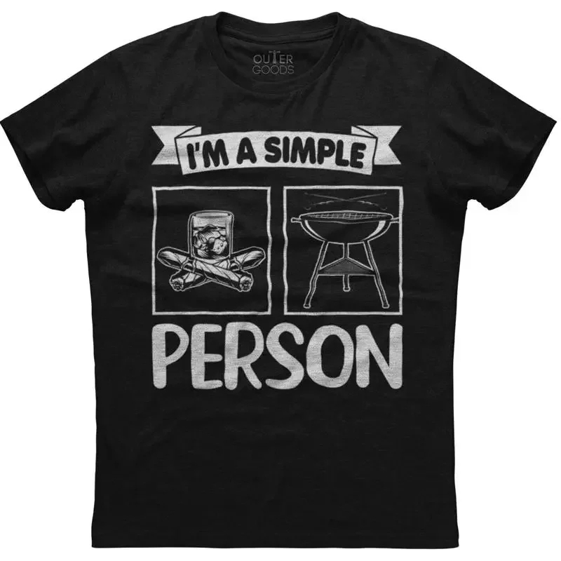 Men's I'm A Simple Person Cool Cigar Smoker BBQ Whisky Bourbon T Shirt
Men's I'm A Simple Person Cool Cigar Smoker BBQ Whisky Bourbon T Shirt