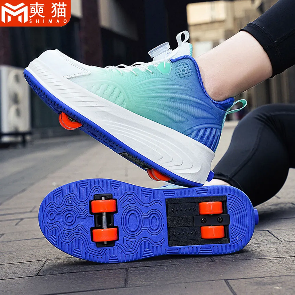 New Walking Skating Shoe Boys Girls Adult Invisible Four-Wheel Running Sports Shoes for Students Roller Skates Kids Sneakers
New Walking Skating Shoe Boys Girls Adult Invisible Four-Wheel Running Sports Shoes for Students Roller Skates Kids Sneakers