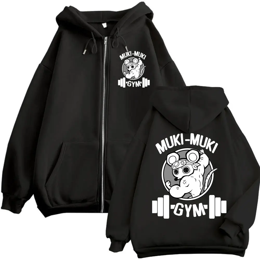 Funny Ninja Mouse Muki Muki Gym Zipper Hoodie Fashion Vintage Zip Up Sweatshirts Autumn Winter Casual Oversized Pullovers Unisex
Funny Ninja Mouse Muki Muki Gym Zipper Hoodie Fashion Vintage Zip Up Sweatshirts Autumn Winter Casual Oversized Pullovers Unisex