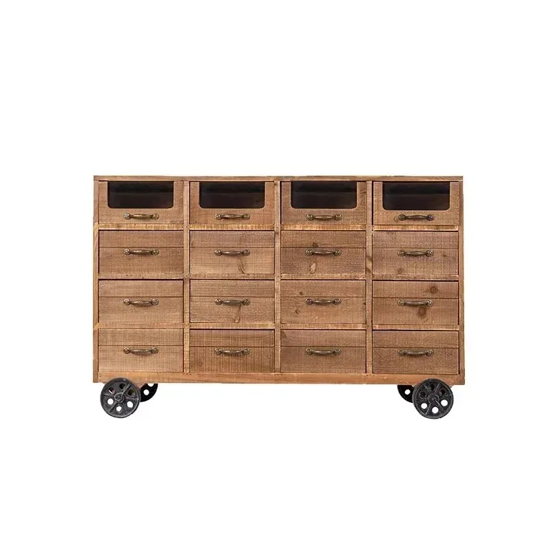 Home American retro simple side cabinet do old wooden cabinet with wheels locker solid
Home American retro simple side cabinet do old wooden cabinet with wheels locker solid