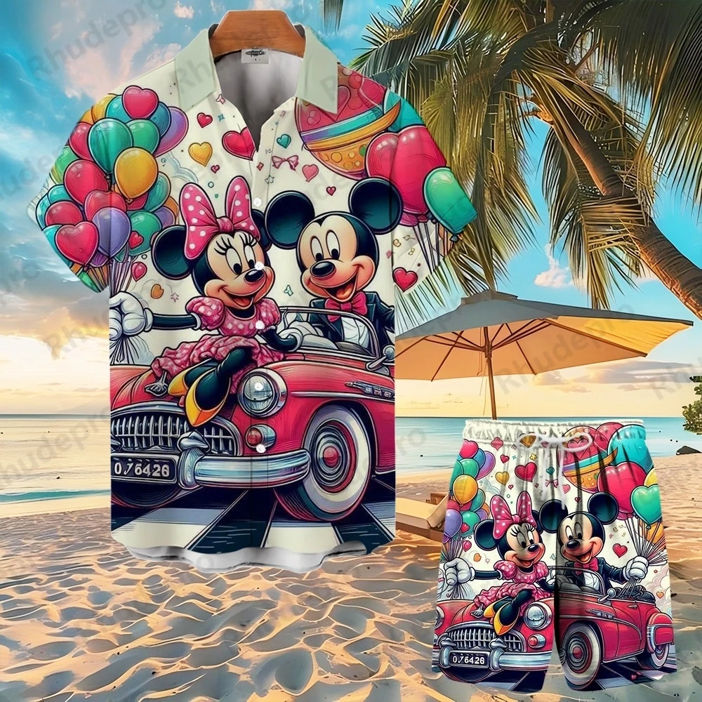 Disney Mickey Mouse Button Hawaiian Shirt Set Men Women Hawaiian Short Cartoon Summer Shirt Tropical Mouse Hawaii T-Shirt Suit
Disney Mickey Mouse Button Hawaiian Shirt Set Men Women Hawaiian Short Cartoon Summer Shirt Tropical Mouse Hawaii T-Shirt Suit