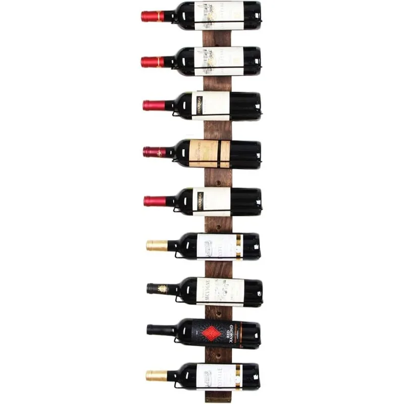 Wall Mount Wine Rack Organizer for 9 Bottles, Elegant and Simple Rustic Wood Wine Storage Display Holder for Kitchen
Wall Mount Wine Rack Organizer for 9 Bottles, Elegant and Simple Rustic Wood Wine Storage Display Holder for Kitchen