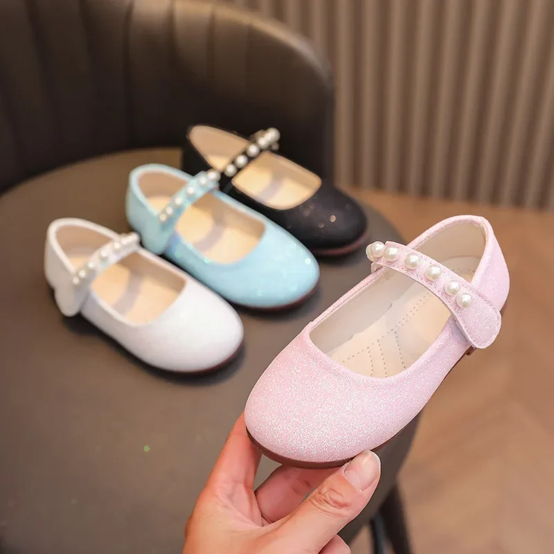 Spring Autumn Kids Leather Shoe Sequins Pearl Girls Party Shoes Elegant Fashion Children's Flats for Princess Wedding Versatile
Spring Autumn Kids Leather Shoe Sequins Pearl Girls Party Shoes Elegant Fashion Children's Flats for Princess Wedding Versatile