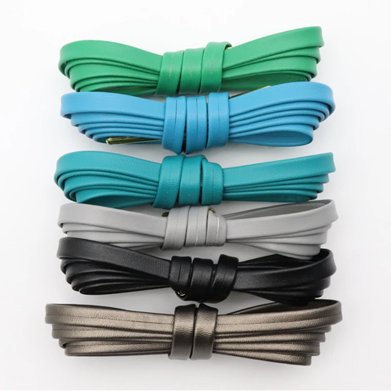 12 Colors Pure Color Black White Silver Shoe Cords with Metal Laces Tips 0.7cm Genuine Leather Belt High Heel Business Style
12 Colors Pure Color Black White Silver Shoe Cords with Metal Laces Tips 0.7cm Genuine Leather Belt High Heel Business Style