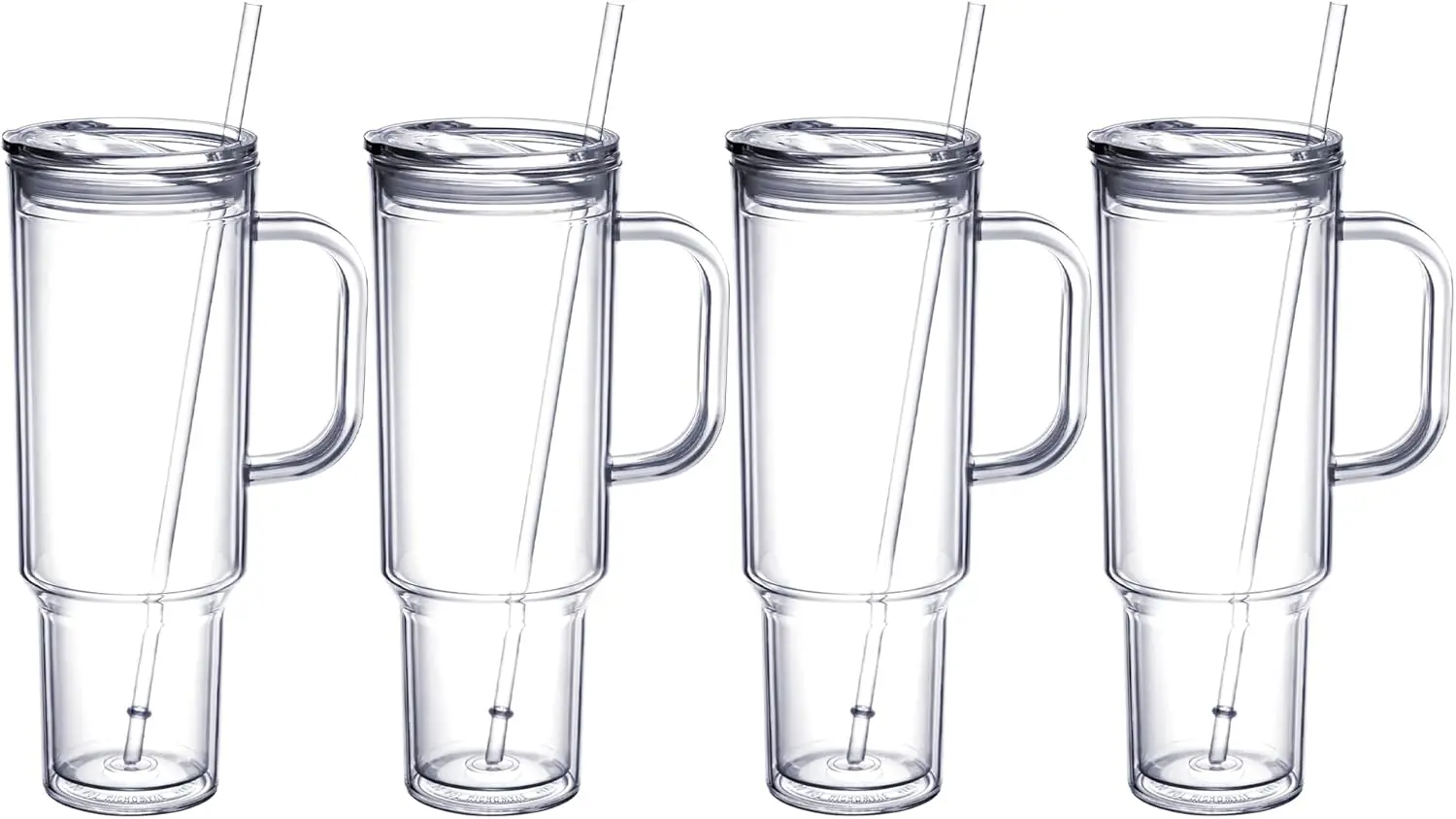 40oz Acrylic Tumbler with Handle & Straw Lid, Double Wall Vacuum Insulated Reusable Water Bottle Travel Mug (4 Pack)
40oz Acrylic Tumbler with Handle & Straw Lid, Double Wall Vacuum Insulated Reusable Water Bottle Travel Mug (4 Pack)