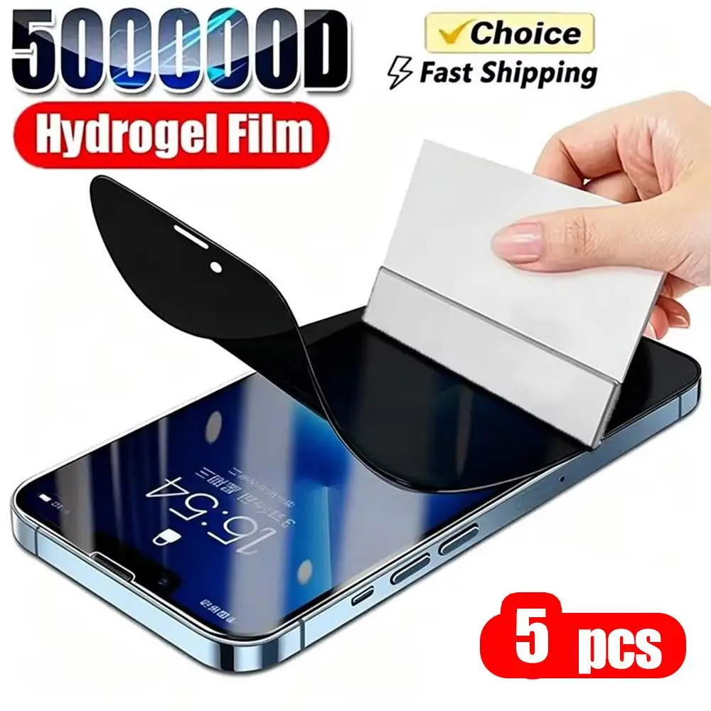 5Pcs Anti-Spy Hydrogel Film For iPhone 17 16 Pro Max 15 11 14 Plus 12 13 XR X XS Max 17promax Privacy Screen Protector Smooth
5Pcs Anti-Spy Hydrogel Film For iPhone 17 16 Pro Max 15 11 14 Plus 12 13 XR X XS Max 17promax Privacy Screen Protector Smooth