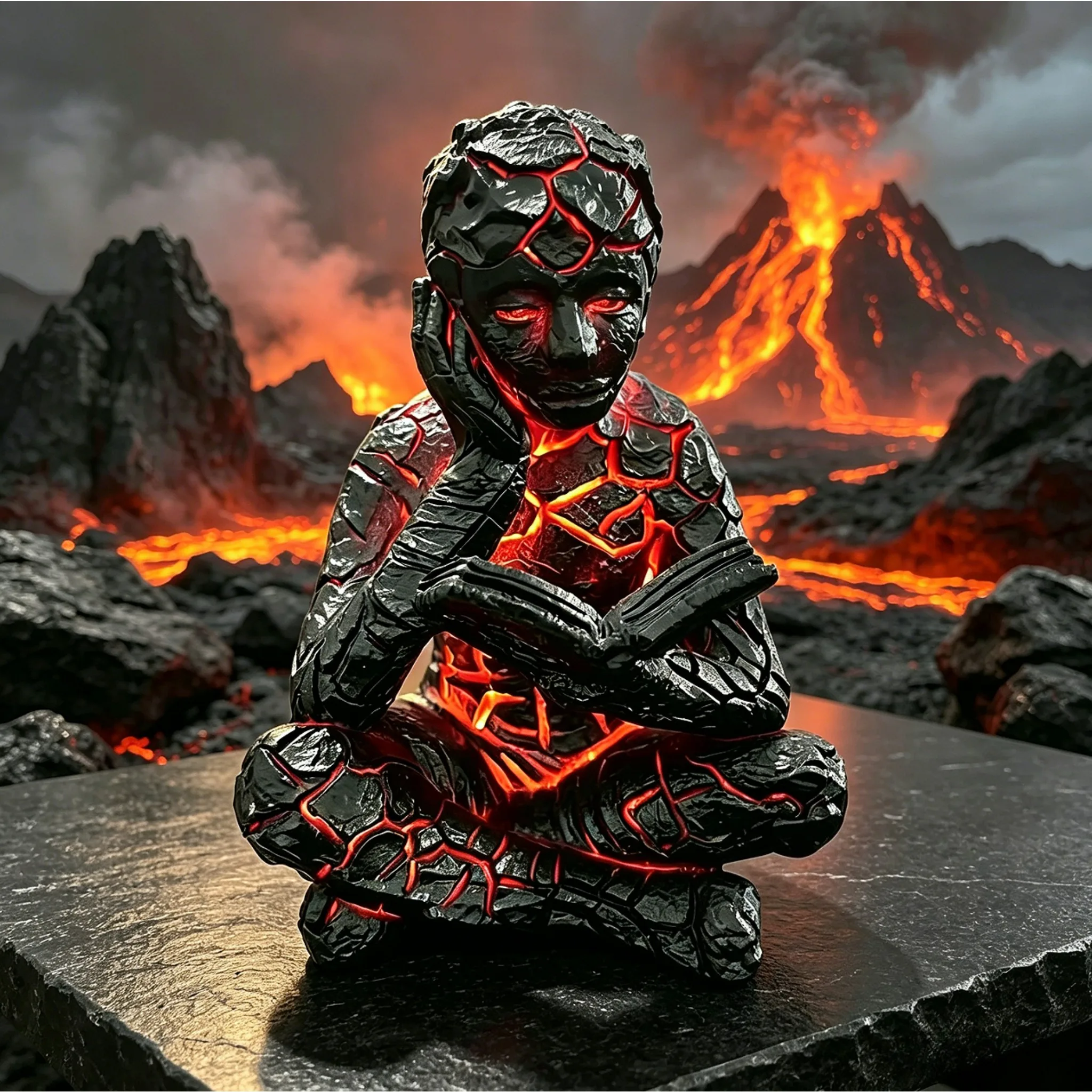 Lava Reader Lamp Decoration Glowing Crack Resin Craft Thinker Atmosphere Book Desktop Decor Lighted Figurine for Home
Lava Reader Lamp Decoration Glowing Crack Resin Craft Thinker Atmosphere Book Desktop Decor Lighted Figurine for Home