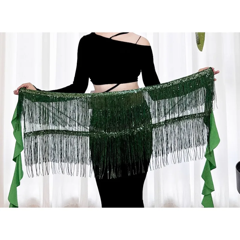 Customized Swegal Belly Dance Waist Chain Oriental Dance Belt Black Green Glitter Mesh Glitter Tassel Square Hip Scarf
Customized Swegal Belly Dance Waist Chain Oriental Dance Belt Black Green Glitter Mesh Glitter Tassel Square Hip Scarf