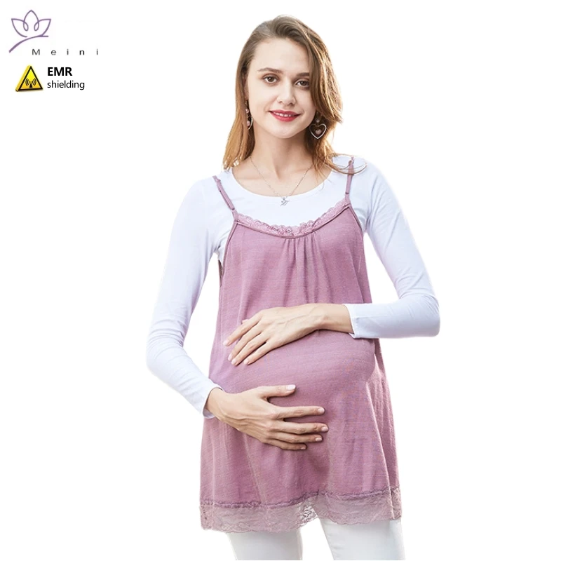 Real radiation protection silver fiber maternity camisole skirt mobile phone, TV Electromagnetic radiation shielding slip dress
Real radiation protection silver fiber maternity camisole skirt mobile phone, TV Electromagnetic radiation shielding slip dress