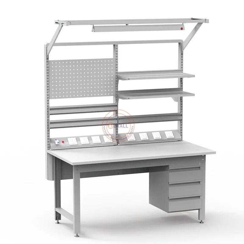 All-in-One ESD Workstation Heavy Duty Bench Storage Shelves and Safe Handling Zone for Electronics Warehouse Use Worktable Pro
All-in-One ESD Workstation Heavy Duty Bench Storage Shelves and Safe Handling Zone for Electronics Warehouse Use Worktable Pro