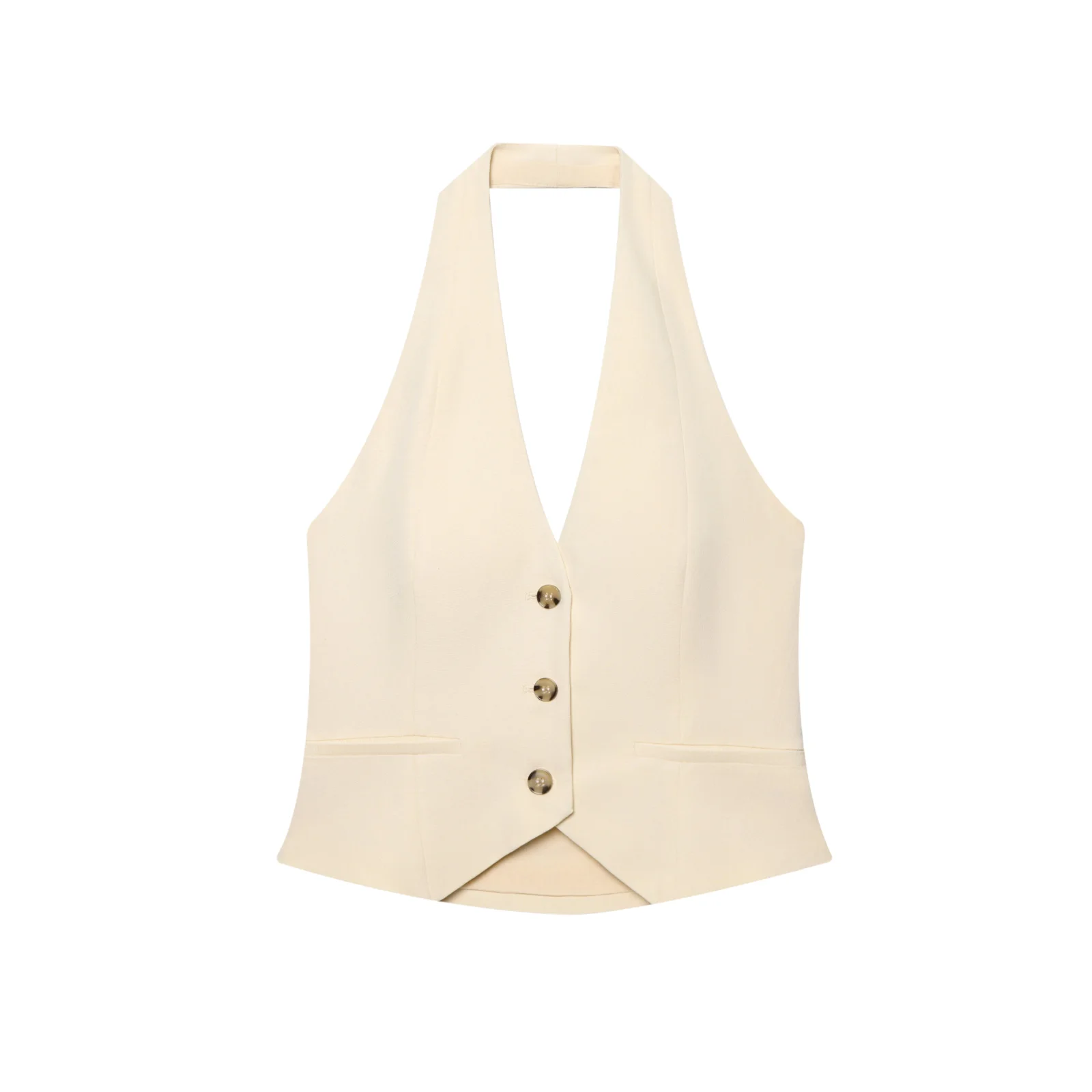 PB&ZA 2025 Summer New Women's Casual Simple Versatile Slim Temperament Single-breasted Halter Neck Vest Style V-neck Top Vest
PB&ZA 2025 Summer New Women's Casual Simple Versatile Slim Temperament Single-breasted Halter Neck Vest Style V-neck Top Vest