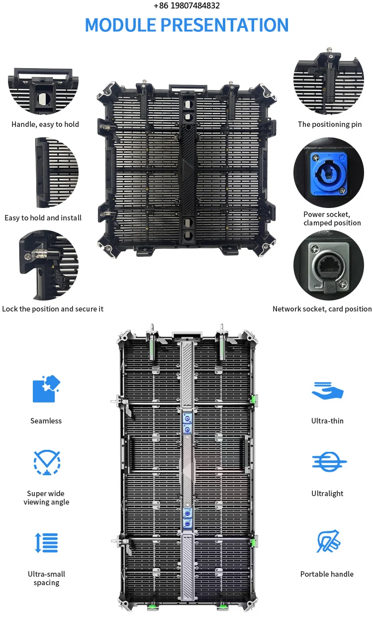P3.91 IP65 Outdoor Transparent Rental LED Display, 500x1000mm Lightweight Energy Saving Video Wall for Mall Stage
P3.91 IP65 Outdoor Transparent Rental LED Display, 500x1000mm Lightweight Energy Saving Video Wall for Mall Stage