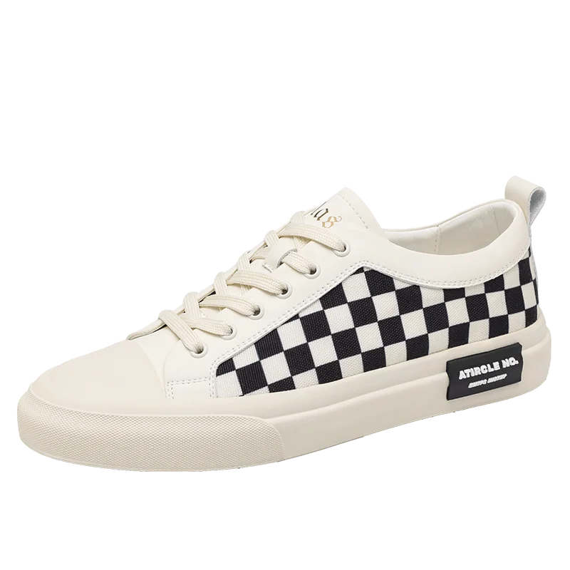 Men's Checkerboard Canvas Shoes Breathable Casual Sneakers Lace-up Flat Non-slip Fashion Walking Shoes Size 39-44
Men's Checkerboard Canvas Shoes Breathable Casual Sneakers Lace-up Flat Non-slip Fashion Walking Shoes Size 39-44