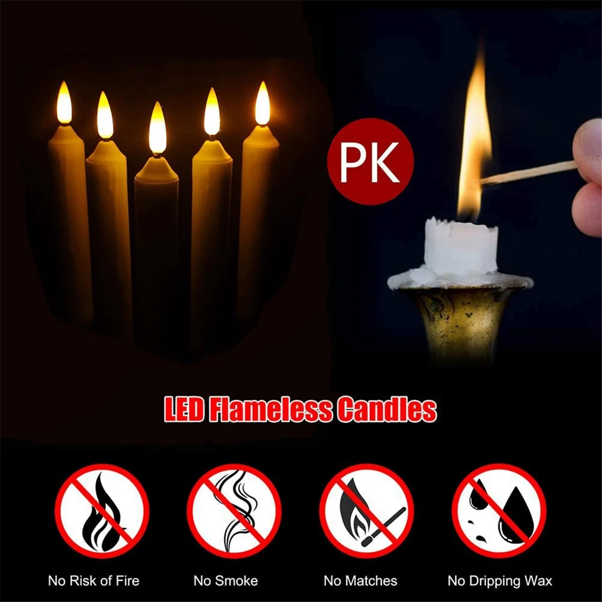 ABDX-Simulation Tears Electronic Candle LED Light 12PCS/Box Yellow Flash 2.0x15.5cm Multifunctional Candle
ABDX-Simulation Tears Electronic Candle LED Light 12PCS/Box Yellow Flash 2.0x15.5cm Multifunctional Candle