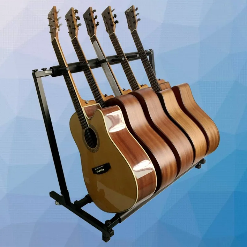 Music Store Guitar Display Stand Durable Stable Multi-functional Instrument Bass Display Rack Holder Multiple Guitars Storage