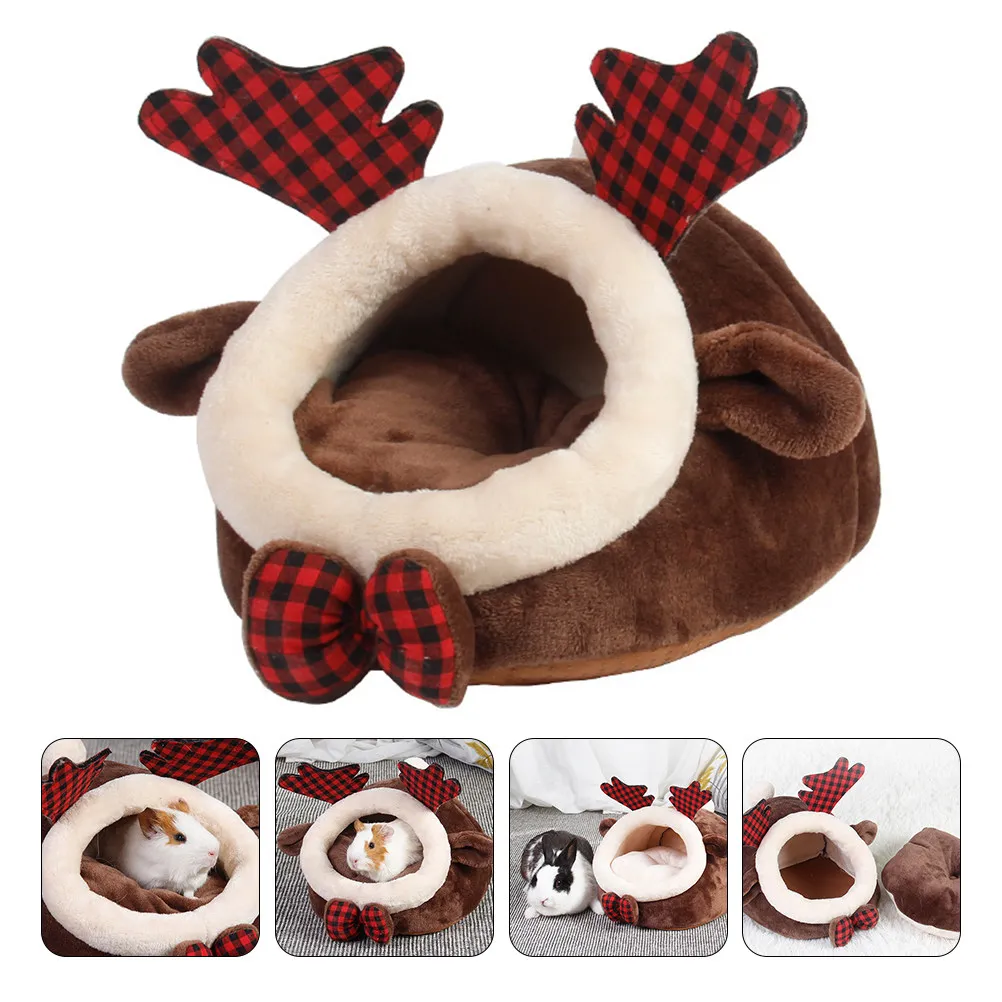 Lovely Cartoon Deer Design Warm Flannel Hamster House Nest Cave for Small Pets Winter Sleep Rest Hideout Comfortable Secure Home
Lovely Cartoon Deer Design Warm Flannel Hamster House Nest Cave for Small Pets Winter Sleep Rest Hideout Comfortable Secure Home