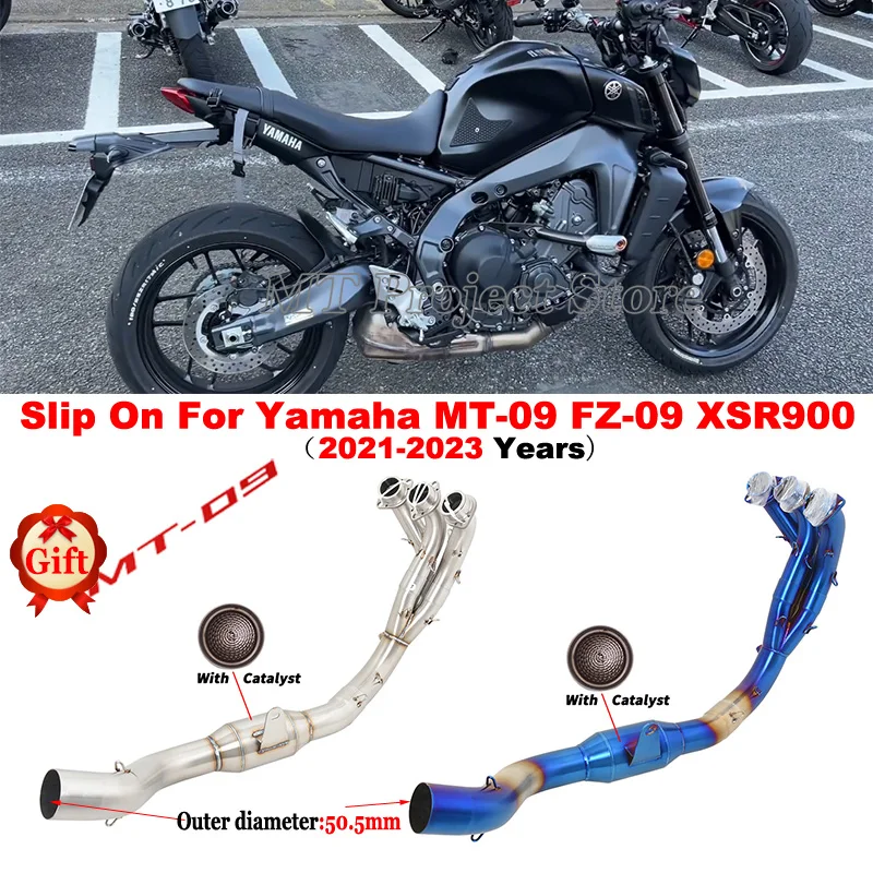 Slip On For Yamaha MT-09 MT09 FZ 09 XSR900 2021 2022 2023 Motorcycle Exhaust Systems Front Link Pipe Connecting 51mm Muffler
Slip On For Yamaha MT-09 MT09 FZ 09 XSR900 2021 2022 2023 Motorcycle Exhaust Systems Front Link Pipe Connecting 51mm Muffler