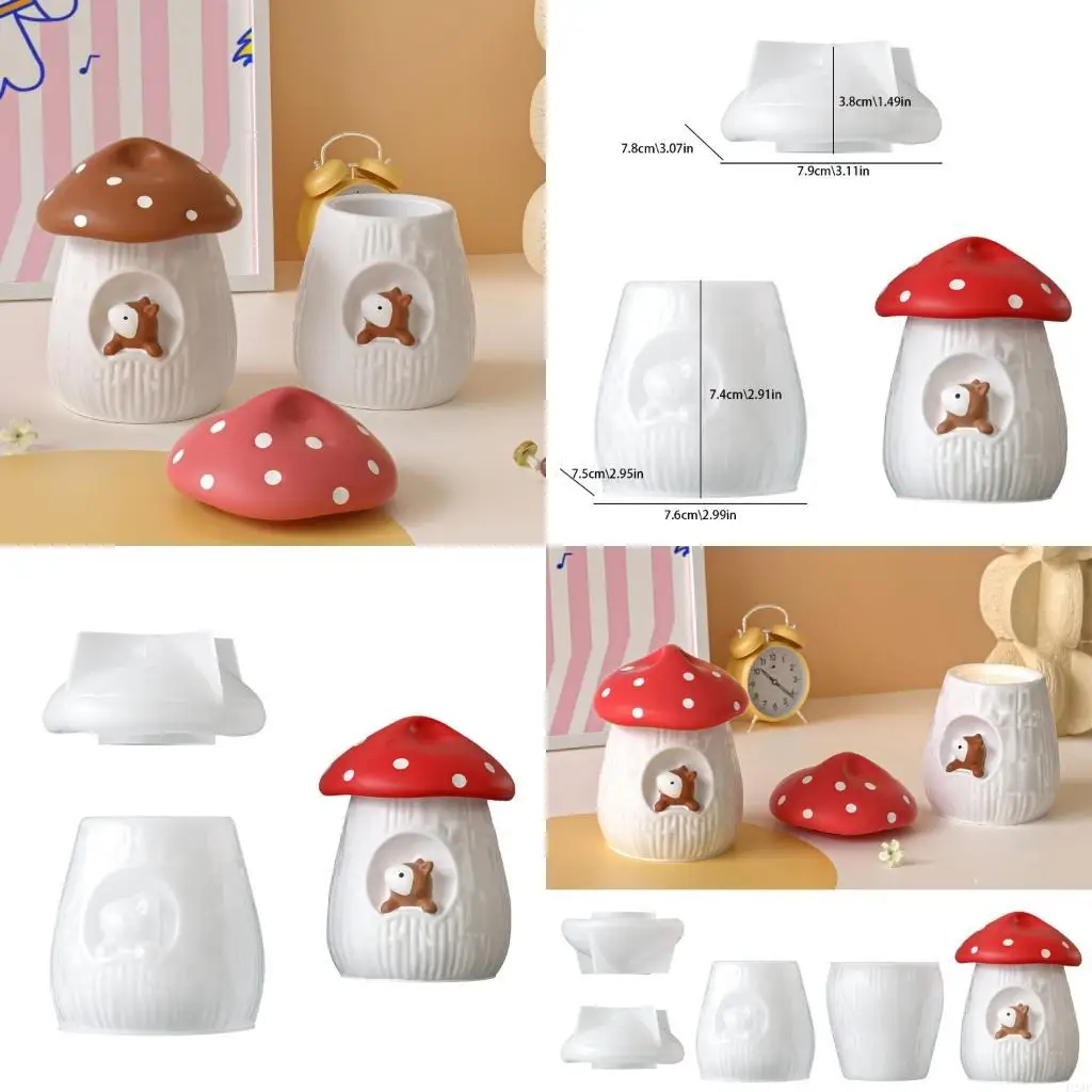 Silicone Jewelry Box Mold Featuring Fun Squirrel Mushroom Design For Crafts
Silicone Jewelry Box Mold Featuring Fun Squirrel Mushroom Design For Crafts