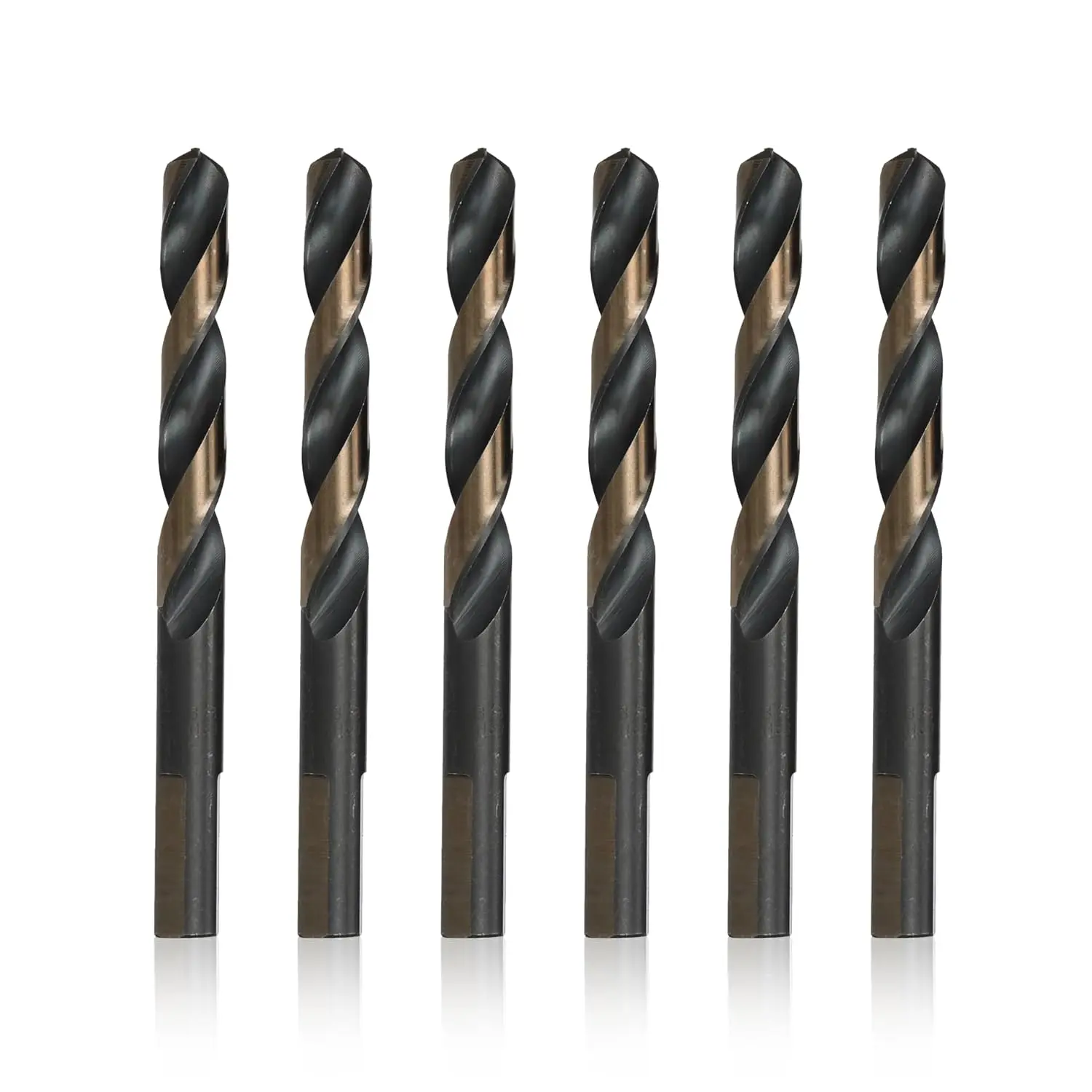 6pcs 11/32" HSS Black & Gold Split Point Drill Bits, 3-Flat Shank for Stainless Steel
6pcs 11/32" HSS Black & Gold Split Point Drill Bits, 3-Flat Shank for Stainless Steel