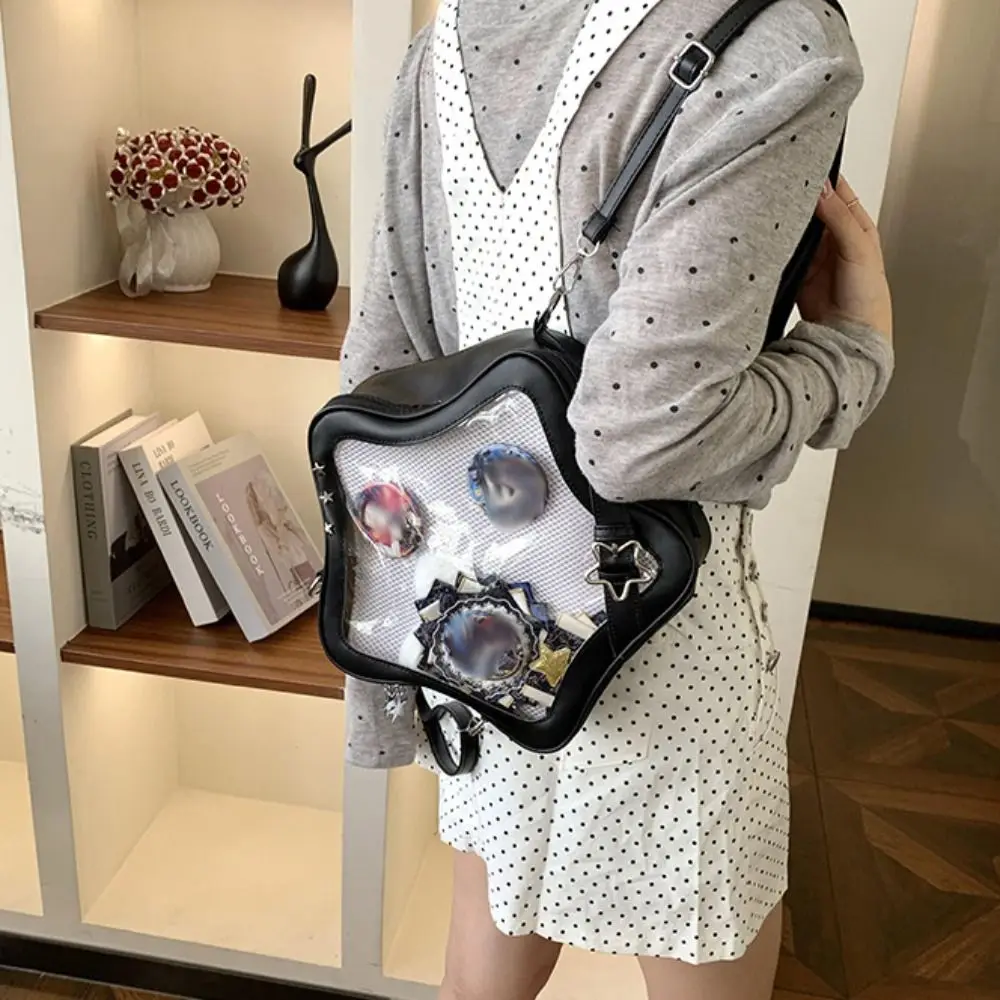 Sweet Zipper Bag Star Ita Bag PU Silver Transparent Pocket Cotton Doll Bag Idol Merchandise Storage Fashion Backpacks Children
Sweet Zipper Bag Star Ita Bag PU Silver Transparent Pocket Cotton Doll Bag Idol Merchandise Storage Fashion Backpacks Children