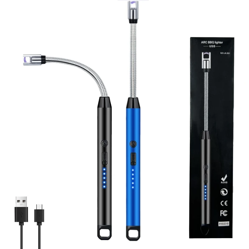 2 шт., зажигалка для свечей, электрическая зажигалка Arc Windproof Flameless 360 ° Гибкая шея и светодиодный дисплей питания, зажигалки для свечей для барбекю
2 шт., зажигалка для свечей, электрическая зажигалка Arc Windproof Flameless 360 ° Гибкая шея и светодиодный дисплей питания, зажигалки для свечей для барбекю