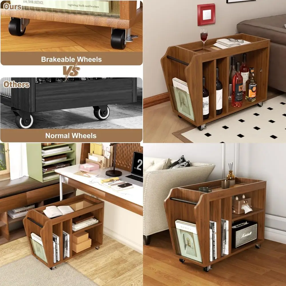 Коричневый многофункциональный приставной столик с тормозными колесиками и съемным подносом для гостиной, дивана, спальни
Коричневый многофункциональный приставной столик с тормозными колесиками и съемным подносом для гостиной, дивана, спальни