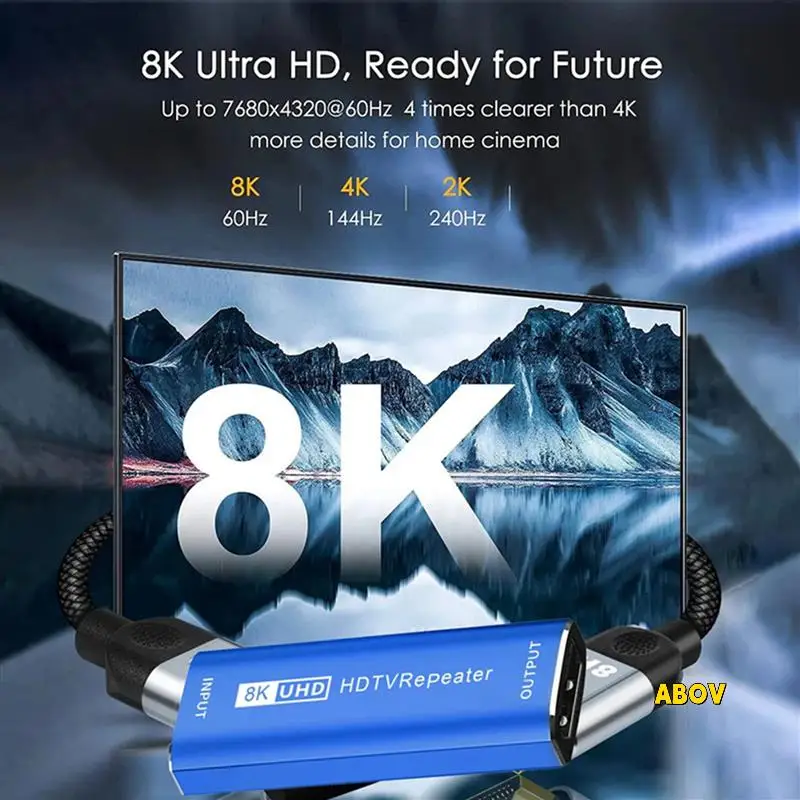 2X 8K HD TV Repeater Signal Booster Amplifier 30M Female To Female Adapter 4K 60Hz 2.1 Cable Extension Connector A
2X 8K HD TV Repeater Signal Booster Amplifier 30M Female To Female Adapter 4K 60Hz 2.1 Cable Extension Connector A