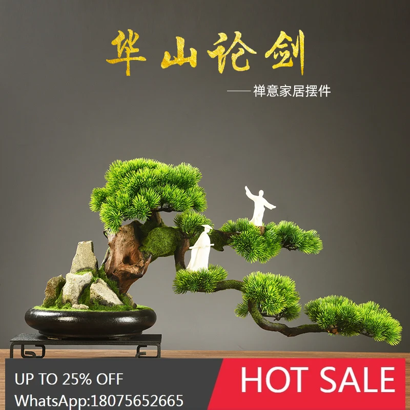 MJY New Chinese Style Entrance Decoration Ornament Craft Zen Artificial Welcoming Pine Bonsai
MJY New Chinese Style Entrance Decoration Ornament Craft Zen Artificial Welcoming Pine Bonsai
