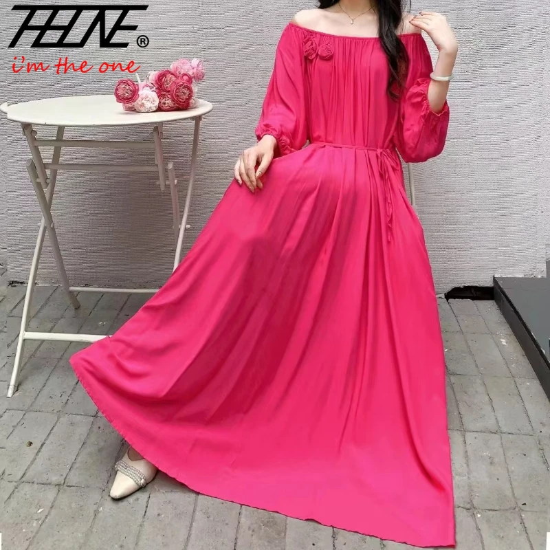 THHONE Summer Dress for Women Robe Vestidos Para Mujer Maxi Long with Belt Indian Solid Clothes Korean Fashion Casual Dresses
THHONE Summer Dress for Women Robe Vestidos Para Mujer Maxi Long with Belt Indian Solid Clothes Korean Fashion Casual Dresses