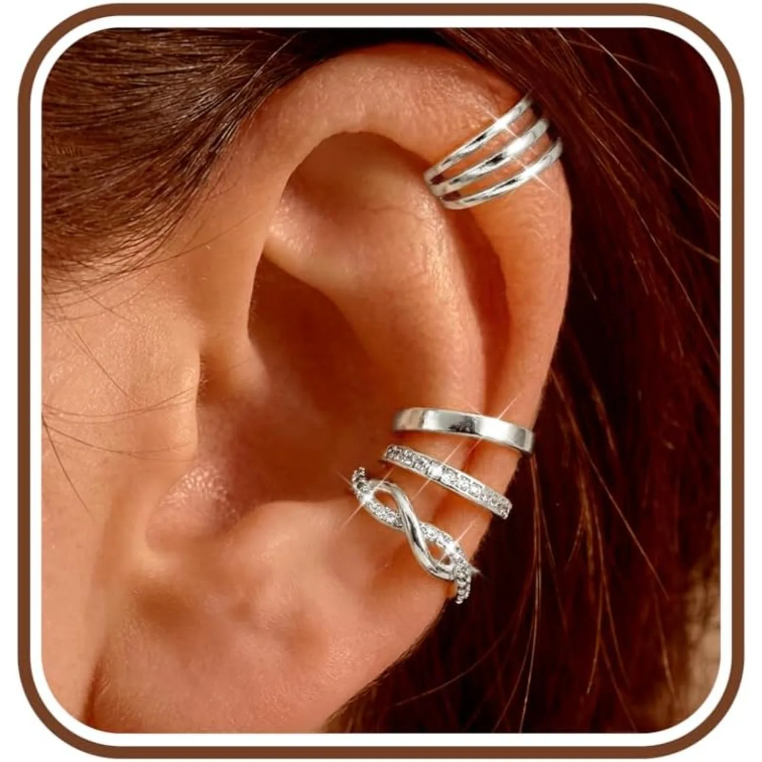 Bobisty 4 Pairs Ear Cuffs Non Piercing 14K Gold Plated Ear Cuff Earring for Women Clip on Cartilage Adjustable Fake Earrings Set
Bobisty 4 Pairs Ear Cuffs Non Piercing 14K Gold Plated Ear Cuff Earring for Women Clip on Cartilage Adjustable Fake Earrings Set