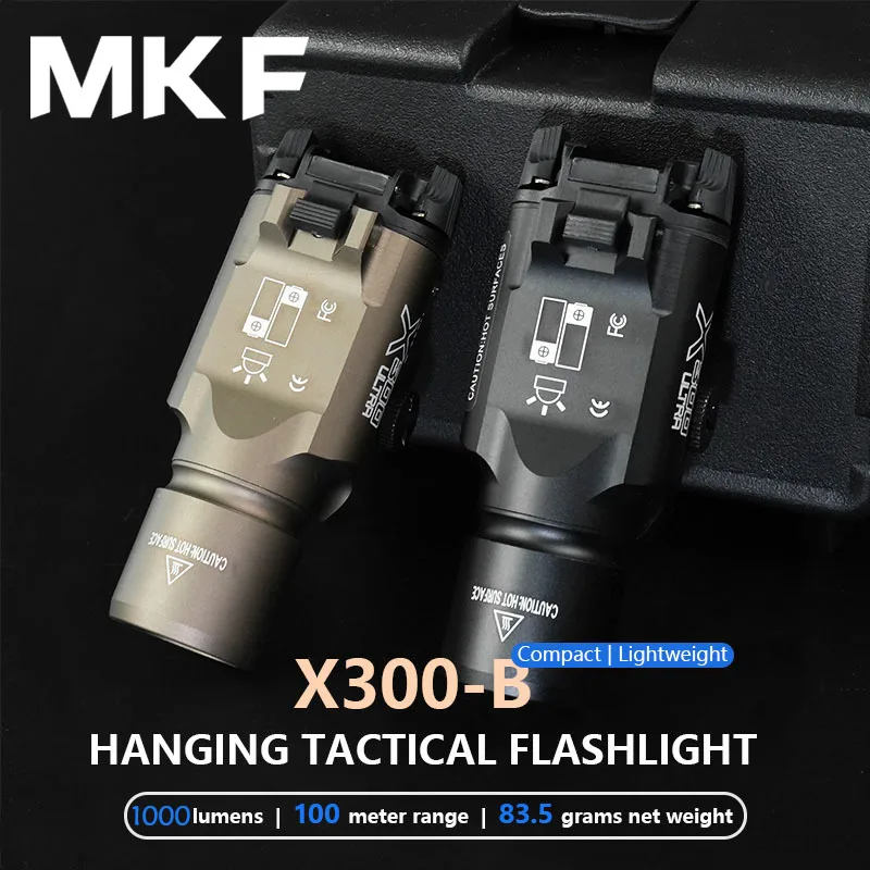 SF X300 Flashlight Tactics X300-B LED Scout Light Constant/Momentary 1000LM Pistol Light Gloc 17 Hanging Weapon Light 20MM Rail
SF X300 Flashlight Tactics X300-B LED Scout Light Constant/Momentary 1000LM Pistol Light Gloc 17 Hanging Weapon Light 20MM Rail