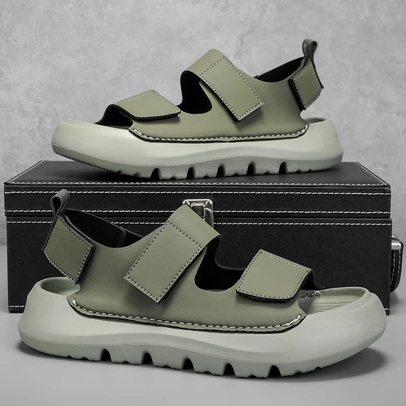 Men's thick-soled beach sandals summer breathable lightweight non slip soft sole slides outdoor sports sandals walking sandlas
Men's thick-soled beach sandals summer breathable lightweight non slip soft sole slides outdoor sports sandals walking sandlas